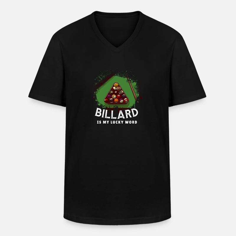 Billard Pool Billardkugel - Männer-T-Shirt mit V-Ausschnitt - Schwarz