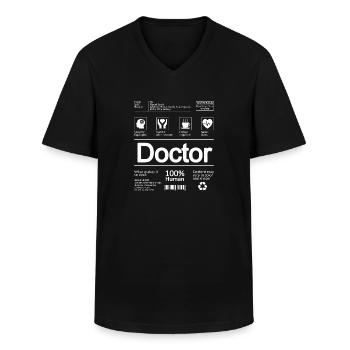 Doctor Doctor Gift - Men's V-Neck T-Shirt - black - Front - AI Model Male 178 dark (178cm)