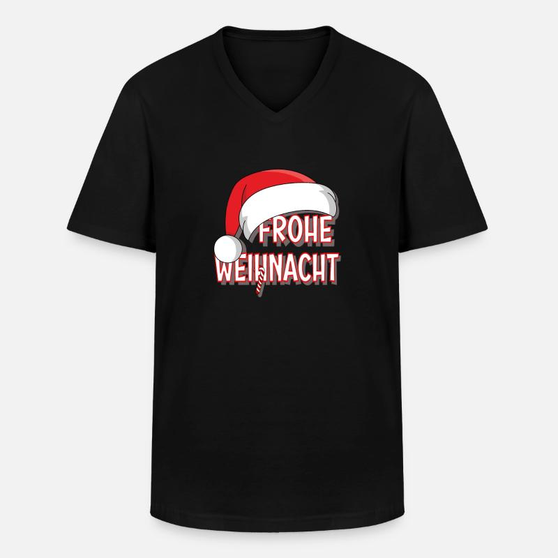 Frohe Weihnacht - Männer-T-Shirt mit V-Ausschnitt - Schwarz
