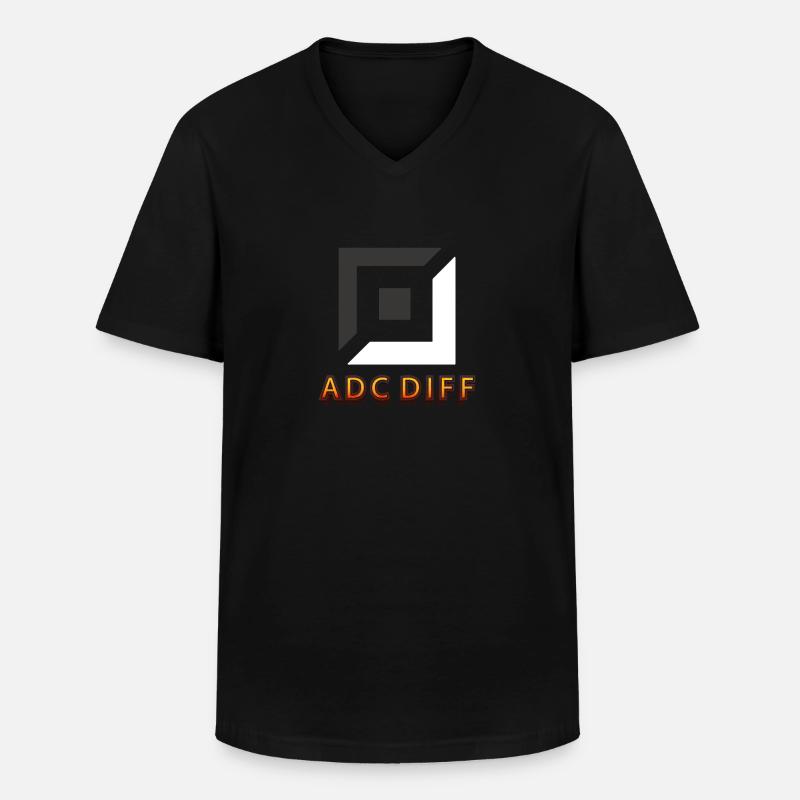 Adc diff Tilter tilted gaming - Männer-T-Shirt mit V-Ausschnitt - Schwarz