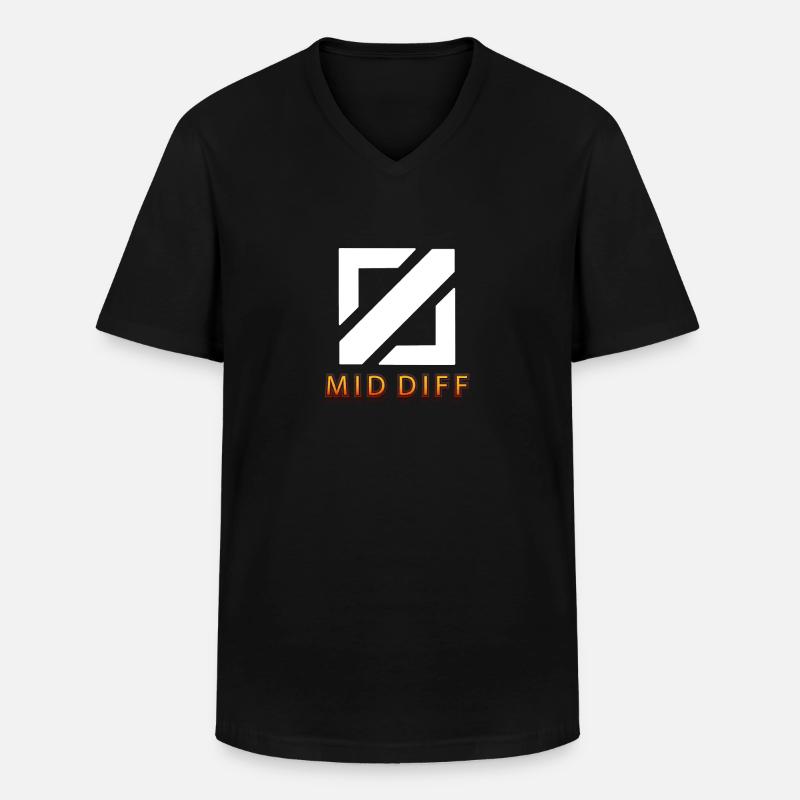 mid diff Tilter tilted gaming - Männer-T-Shirt mit V-Ausschnitt - Schwarz
