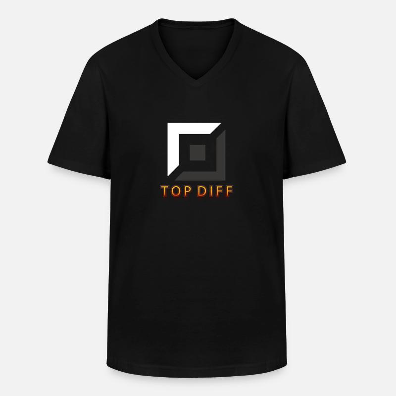 top diff tilter jeu incliné - T-shirt col V Homme - noir