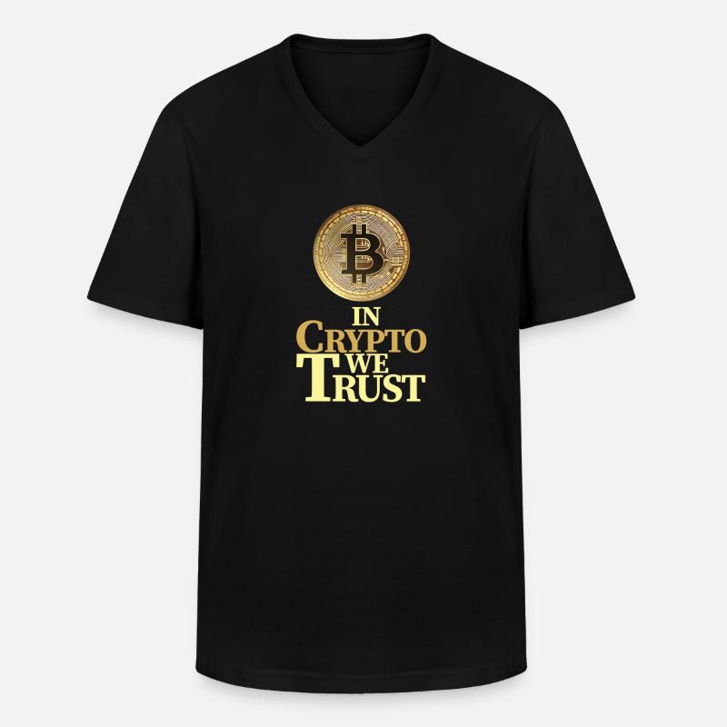 In Crypto We Trust Bitcoin Cryptocurrency - Men's V-Neck T-Shirt - black