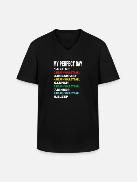 Ma journée parfaite Beach Volleyball - T-shirt col V Homme - noir