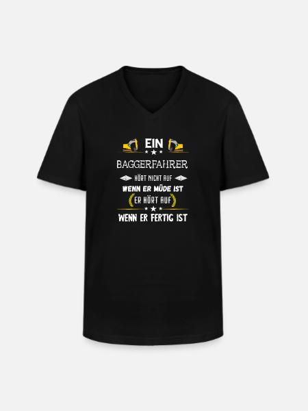 Baggerfahrer Baggerführer Bagger Fahren Spruch - Männer-T-Shirt mit V-Ausschnitt - Schwarz