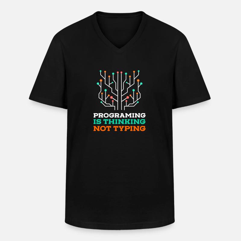 Programmierer Coder Nerd - Männer-T-Shirt mit V-Ausschnitt - Schwarz