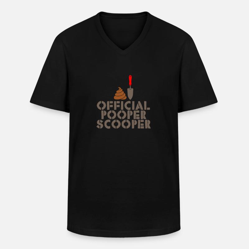 Official Pooper Scooper 3 - Männer-T-Shirt mit V-Ausschnitt - Schwarz