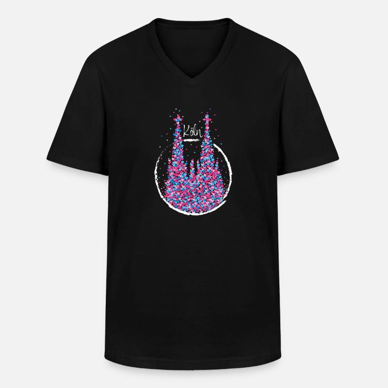 Köln Echter Kölner Karneval Fasching - Männer-T-Shirt mit V-Ausschnitt - Schwarz
