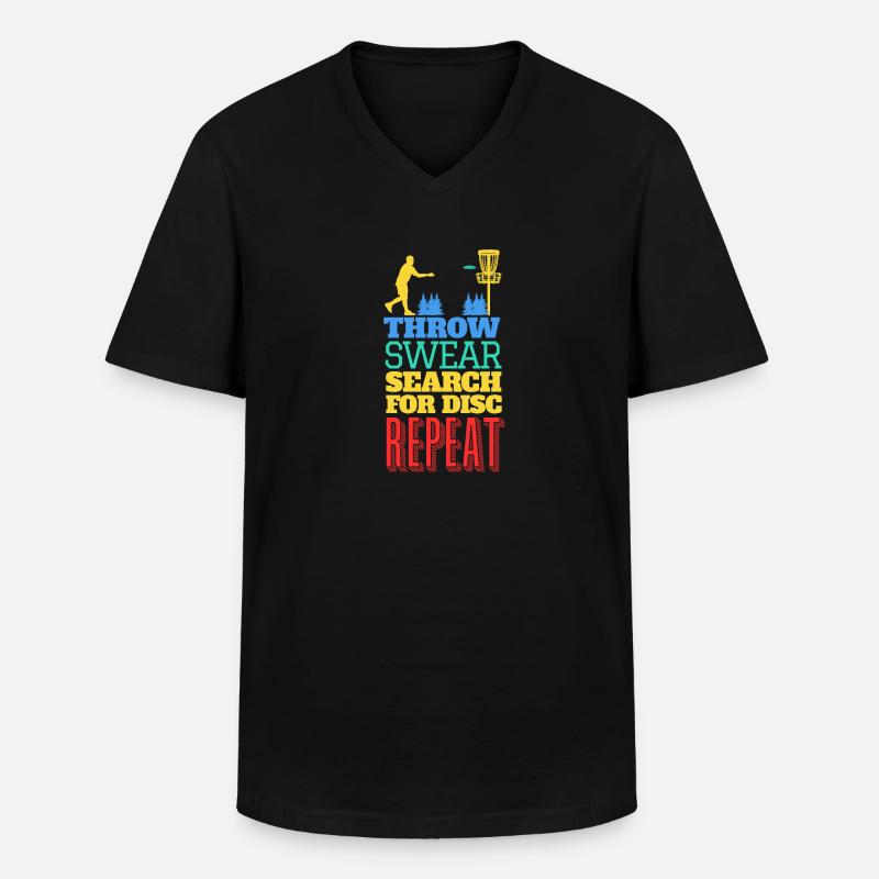 Wie Man Disc Golf Spielt - Männer-T-Shirt mit V-Ausschnitt - Schwarz