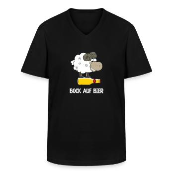 Bock auf Bier - Männer-T-Shirt mit V-Ausschnitt - Schwarz - Vorne - AI Model Male 178 dark (178cm)