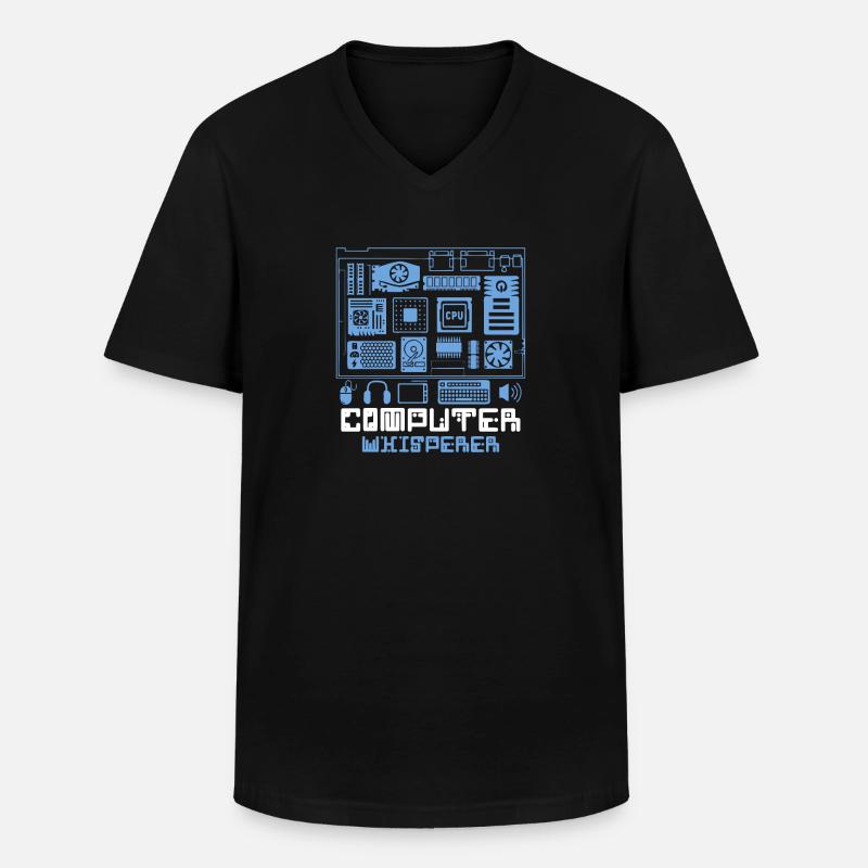 Technischer Support Technologie Programmierer Männer-T-Shirt mit V-Ausschnitt