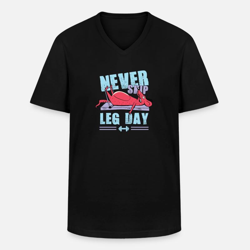 Leg Day Workout Meme - Männer-T-Shirt mit V-Ausschnitt - Schwarz