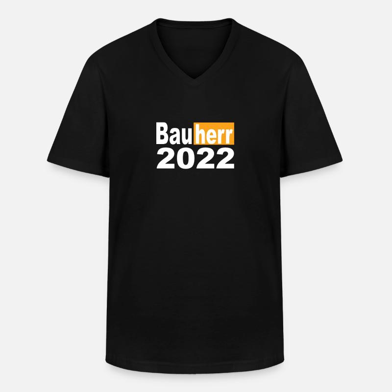 Bauherr 2022 - Männer-T-Shirt mit V-Ausschnitt - Schwarz