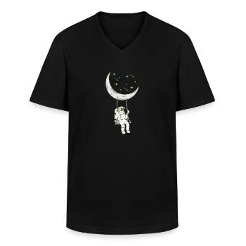 Weltraum - Männer-T-Shirt mit V-Ausschnitt - Schwarz - Vorne - AI Model Male 178 dark (178cm)