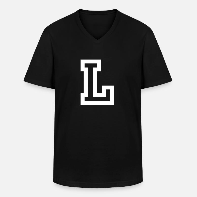 London - Männer-T-Shirt mit V-Ausschnitt - Schwarz