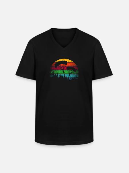 Fallschirm Skydive Fallschirmspringer Geschenk - Männer-T-Shirt mit V-Ausschnitt - Schwarz