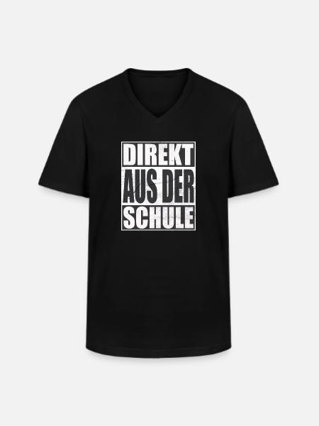 Direkt aus der Schule - Männer-T-Shirt mit V-Ausschnitt - Schwarz