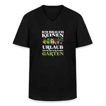 Garten Urlaub - Männer-T-Shirt mit V-Ausschnitt - Schwarz - Vorne - AI Model Male 178 dark (178cm)