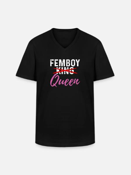 Funny Femboy Gift - Men's V-Neck T-Shirt - black