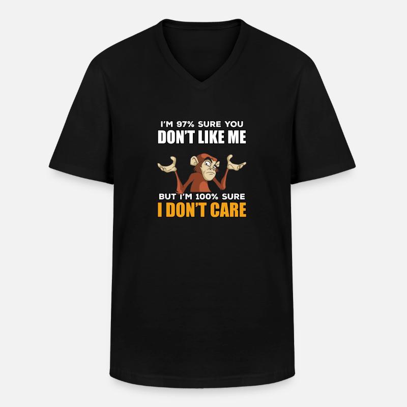 Lustiges Affe geschenk - Männer-T-Shirt mit V-Ausschnitt - Schwarz