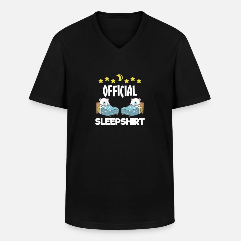 Schlafendes Eisbär geschenk - Männer-T-Shirt mit V-Ausschnitt - Schwarz