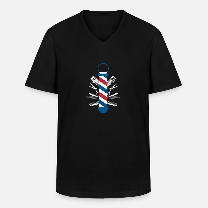 Barber Shirt Geschenk - Männer-T-Shirt mit V-Ausschnitt - Schwarz