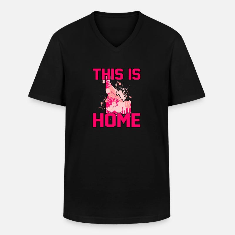 Startseite Idaho Geschenk - Männer-T-Shirt mit V-Ausschnitt - Schwarz