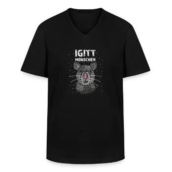 Igitt Menschen Ratte Ratten Rattenliebhaber - Männer-T-Shirt mit V-Ausschnitt - Schwarz - Vorne - AI Model Male 178 dark (178cm)