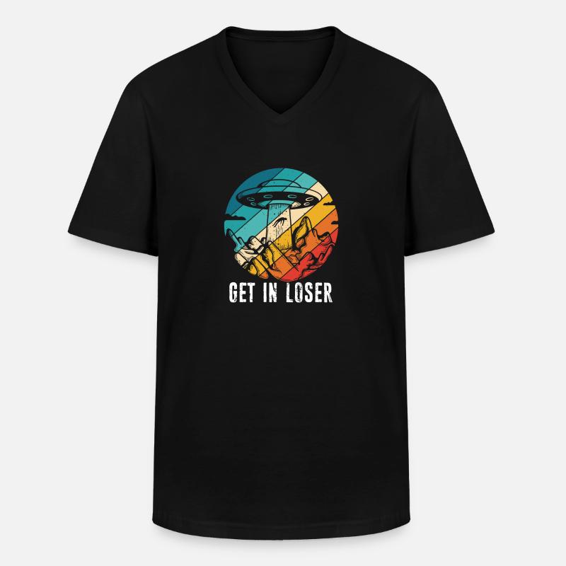 Get in Loser - Männer-T-Shirt mit V-Ausschnitt - Schwarz