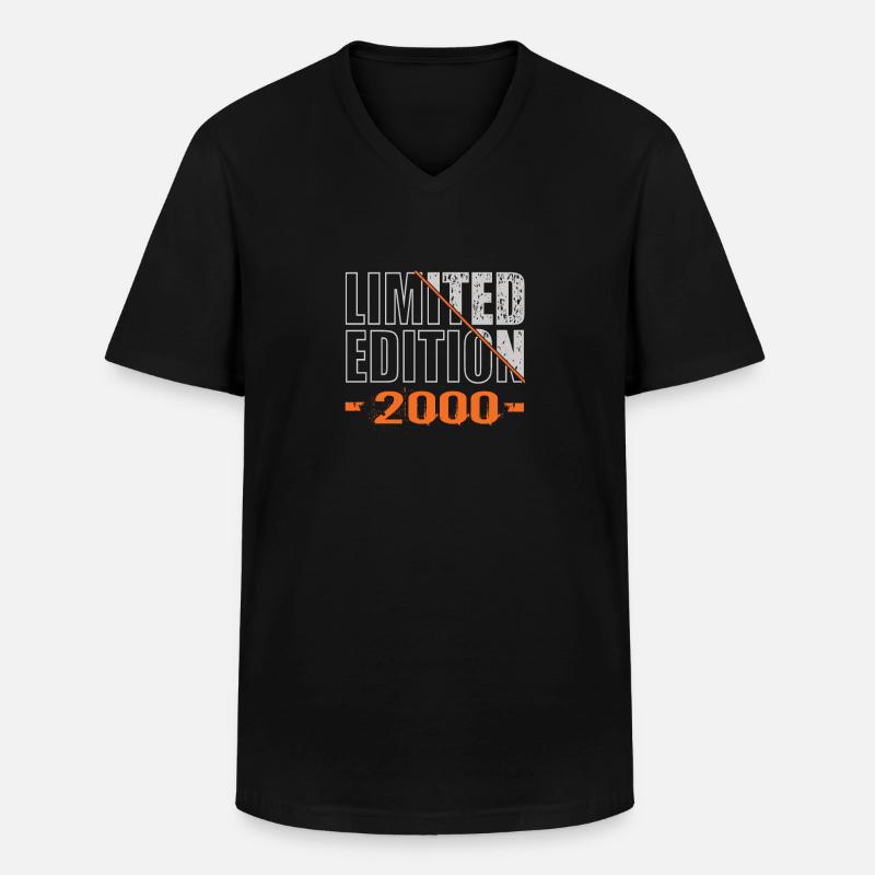 Limited Edition 2000 - Männer-T-Shirt mit V-Ausschnitt - Schwarz