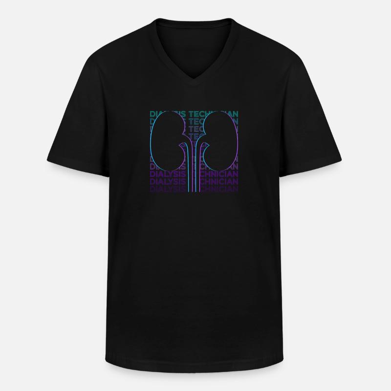 Dialyse-Techniker Hämodialyse Dialyse-Techniker Ge - Männer-T-Shirt mit V-Ausschnitt - Schwarz