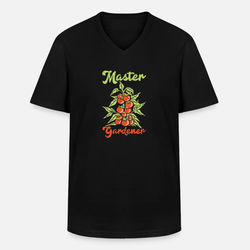 Tomate - Männer-T-Shirt mit V-Ausschnitt - Schwarz