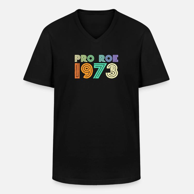 Pro Roe 1973 - Männer-T-Shirt mit V-Ausschnitt - Schwarz