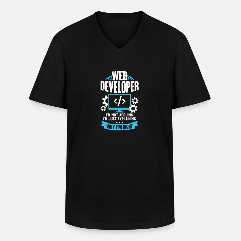 Lustiges Webdesign Beruf Webdesigner Geschenk - Männer-T-Shirt mit V-Ausschnitt - Schwarz