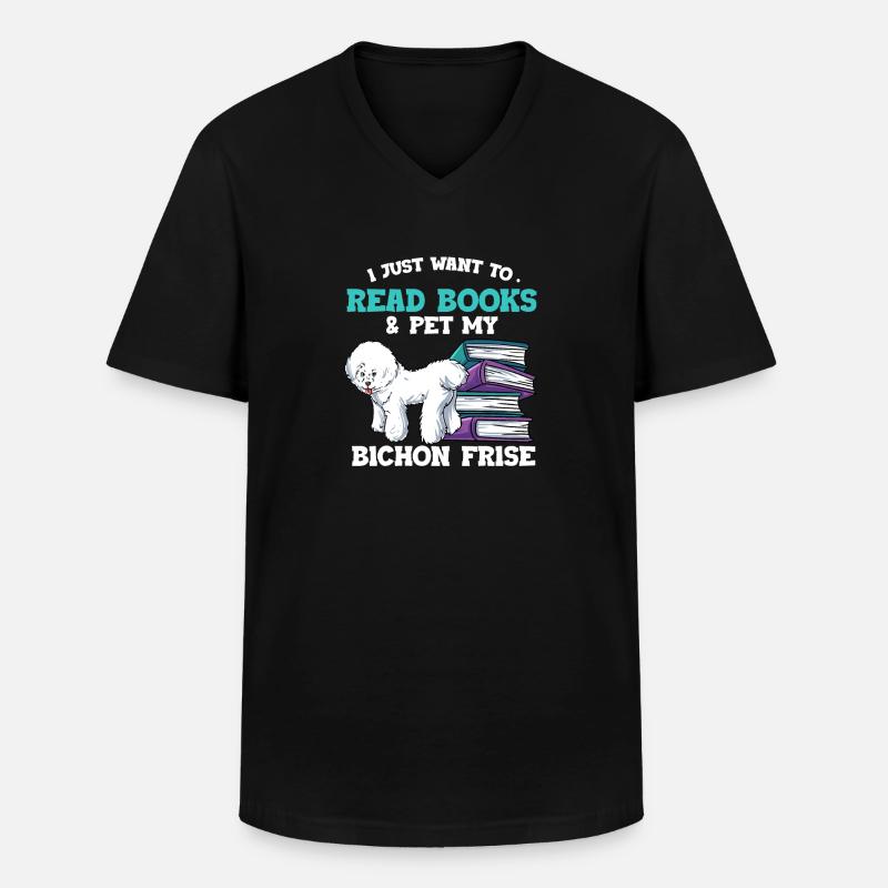 Lesen - Männer-T-Shirt mit V-Ausschnitt - Schwarz