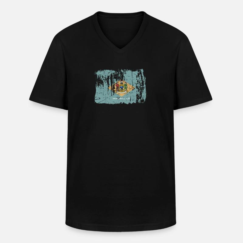 Delaware Home Pride Geschenk - Männer-T-Shirt mit V-Ausschnitt - Schwarz