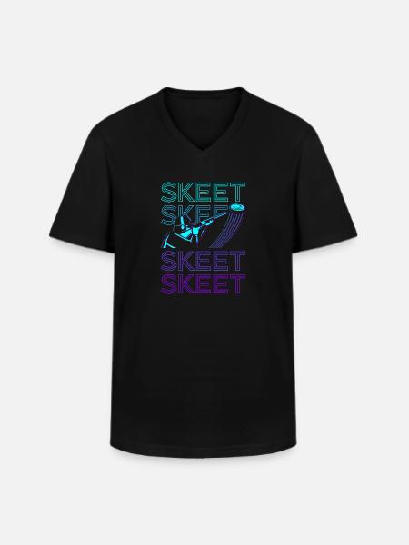 Skeet Retro - Men's V-Neck T-Shirt - black