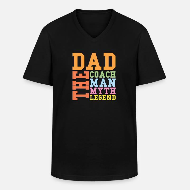 Soccer Daddy - Männer-T-Shirt mit V-Ausschnitt - Schwarz
