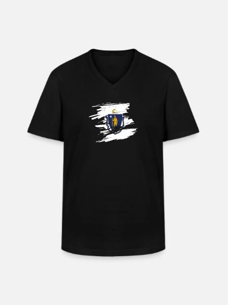 Massachusetts Home Pride Gift - Men's V-Neck T-Shirt - black