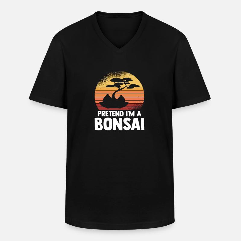Bonsai Tree - Männer-T-Shirt mit V-Ausschnitt - Schwarz