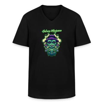 Hakuna Marijuana Funny Weed Smoking Pothead THC - Männer-T-Shirt mit V-Ausschnitt - Schwarz - Vorne - AI Model Male 178 dark (178cm)