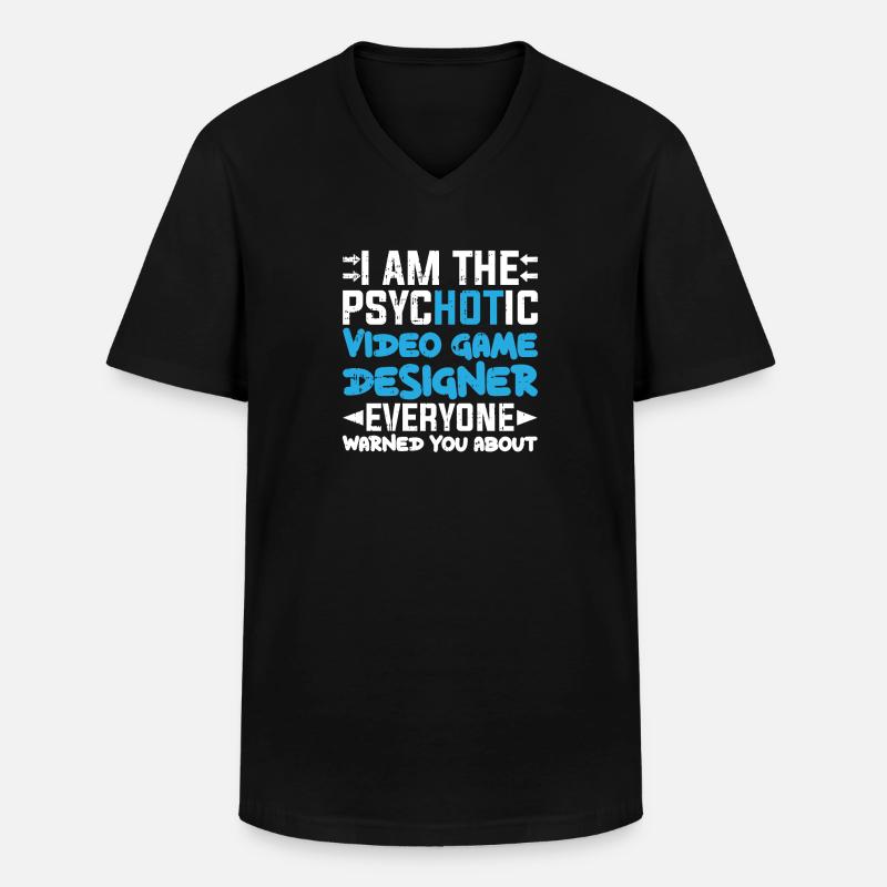 Video Game Designer - Männer-T-Shirt mit V-Ausschnitt - Schwarz