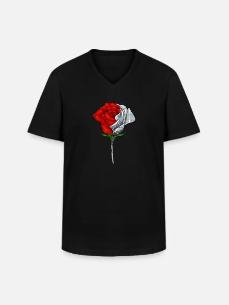Cyborg Rose Cyber Aesthetics - Men's V-Neck T-Shirt - black