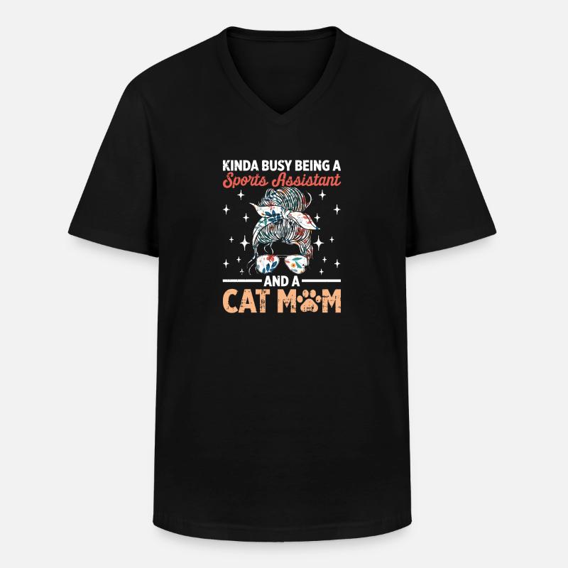 Sportassistent - Männer-T-Shirt mit V-Ausschnitt - Schwarz
