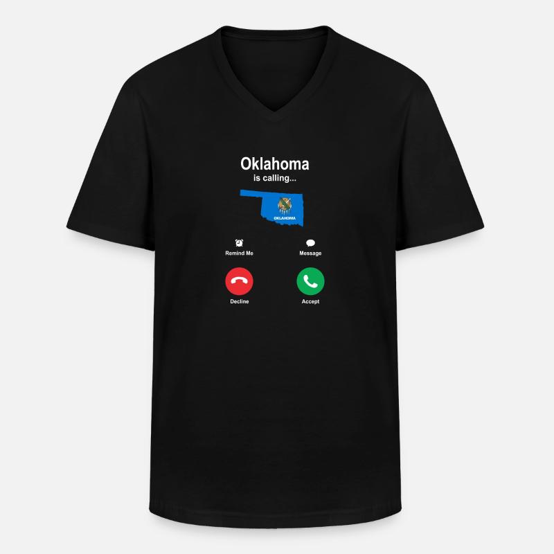 Besuch In Oklahoma Geschenk - Männer-T-Shirt mit V-Ausschnitt - Schwarz