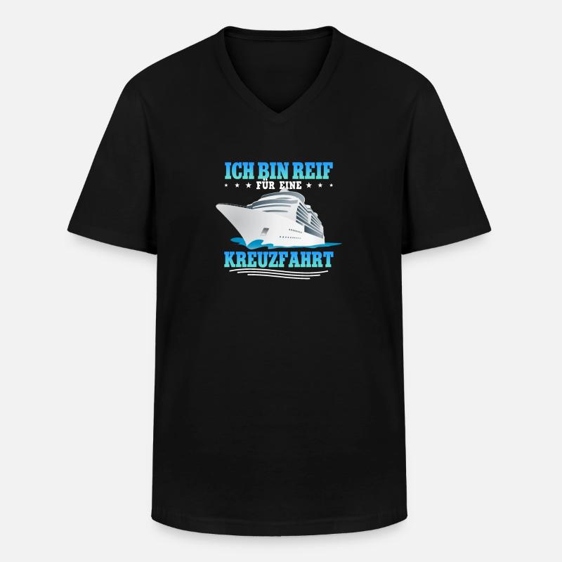 Kreuzfahrt - Männer-T-Shirt mit V-Ausschnitt - Schwarz