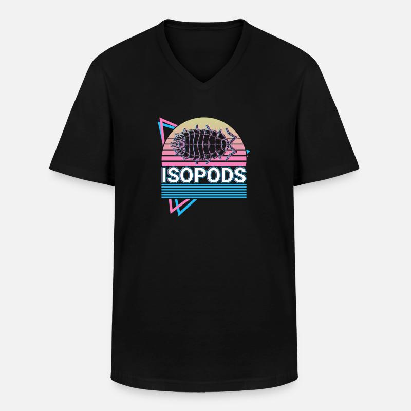 Isopods Retro - Männer-T-Shirt mit V-Ausschnitt - Schwarz