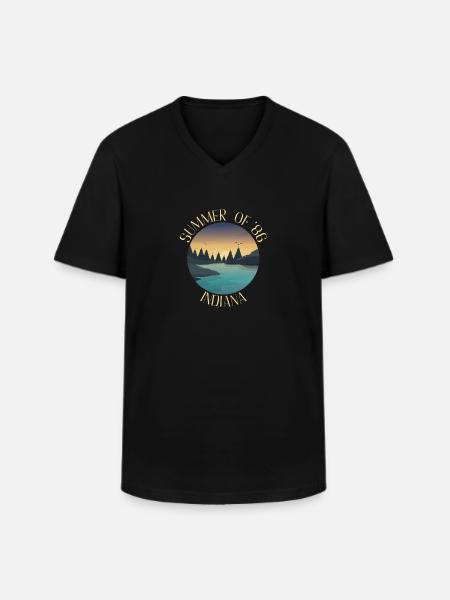 Summer of '86 Indiana - Men's V-Neck T-Shirt - black