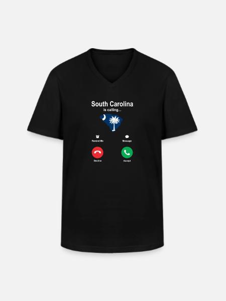 Visit to South Carolina Gift - Men's V-Neck T-Shirt - black