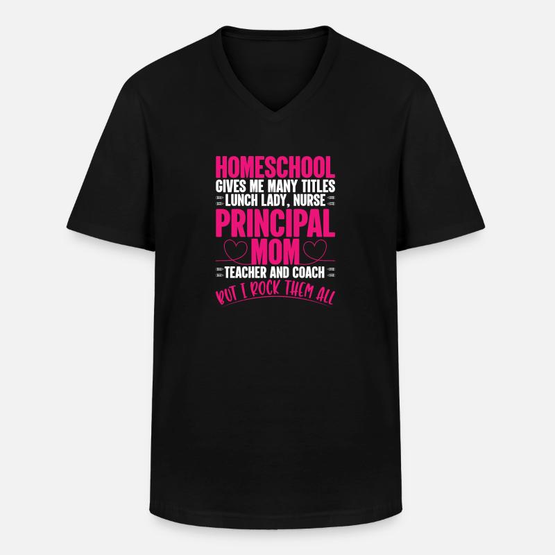 Fernstudium Heimschule Lehrer Online Klasse - Männer-T-Shirt mit V-Ausschnitt - Schwarz